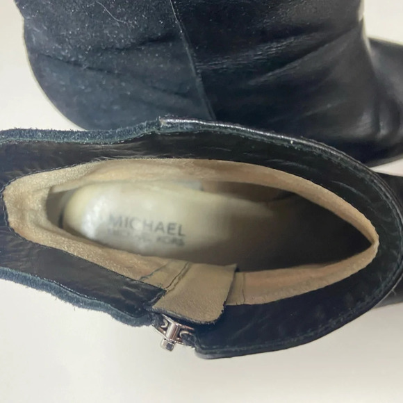 Michael Kors Ankle zip heel leather boots Sz  9.5 - Picture 10 of 11